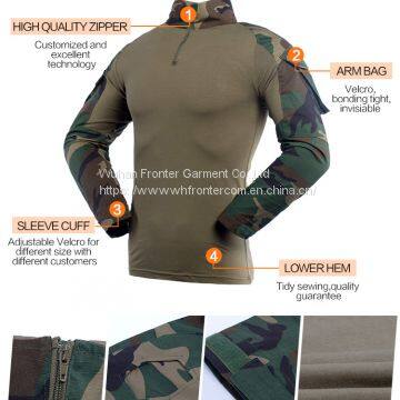 6-Colors Knitted Army Military Combat H Frog Sleeve Tactical Shirt Suit photo-4