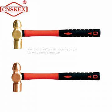 Non sparking Hammer Ball Pein Fiber Handle Al-cu 450g Safety manual tools