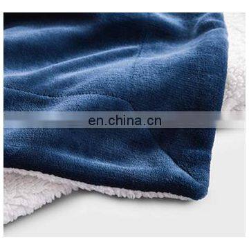 100% Polyester Sherpa Flannel Blanket Two Sides Brushed Cozy Fleece Throw photo-5