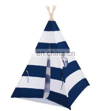 Stripe Canvas Indoor Playhouse Toy Teepee Play Tent for Kids,Children Toy Tent Play House photo-2