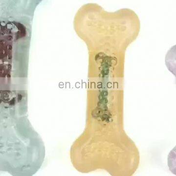 Cheap price semi-transparent flavor bone toy dog bone toy for small dogs