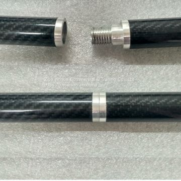 Does carbon fiber tubes can be make screw threads directly-- Carbon tubing with Anodized aluminum combine