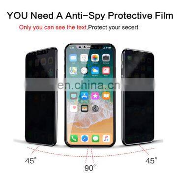 3D 5D Full Coverage Anti-Glare Keeping Secret Anti Shock Tempered Glass Privacy Screen Protector for Iphone x xr xs xs Max photo-2