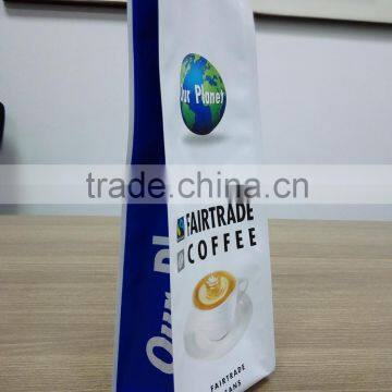 side gusset bag with valve for 1kg coffee bean/power packaging