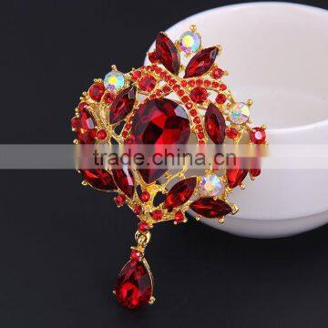 wholsale fashion silver gold crystal rhinestone diamond pearl acrylic animal mini brooch