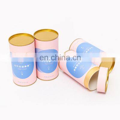 Custom Round Paper Tube Tea Packaging Eco Friendly Cardboard Tube Food Grade Canister Cylinder Biodegradable Containers