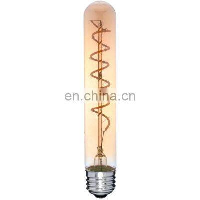 Long Tube E27 LED Filament Bulb T30-185 4W Dimmable Soft Filament Bulb