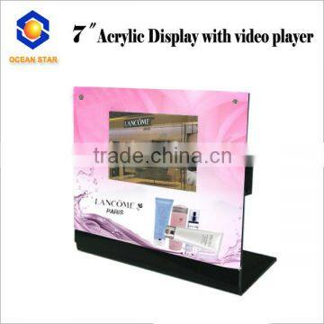 desktop acrylic stand video displayer stand cosmetic video displayer