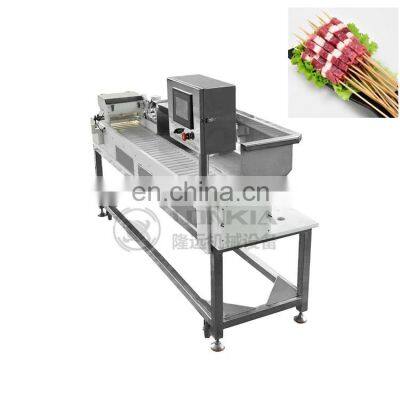 Easy Operation Meat Skewer Machine BBQ Chicken Fish Kebab Skewer Making Machine