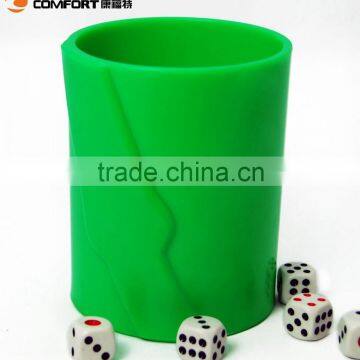 Mini direct sale plastic green dice shaker