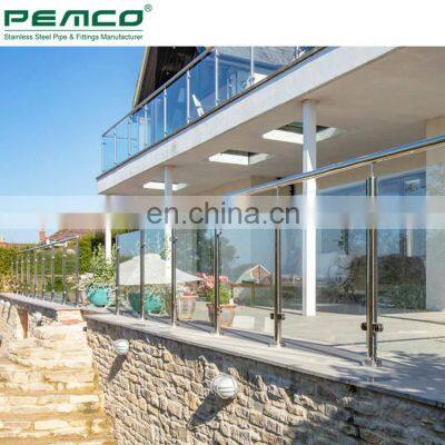 Low Price Hot Selling Stainless Steel Tempered Glass Railing Deck Handrail photo-4
