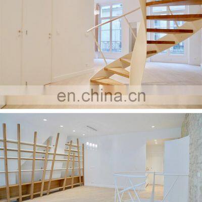 China Factory Supplier Cast Iron Spiral Stair Used Spiral I Shaped Wood Staircases