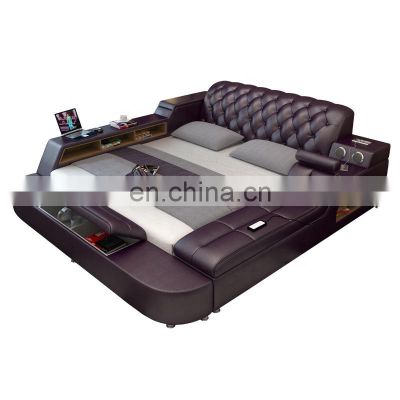 Multifunctional Smart Bed Bedroomsets Leather Modern Bed Tatami Luxury Massage Double Single Bed