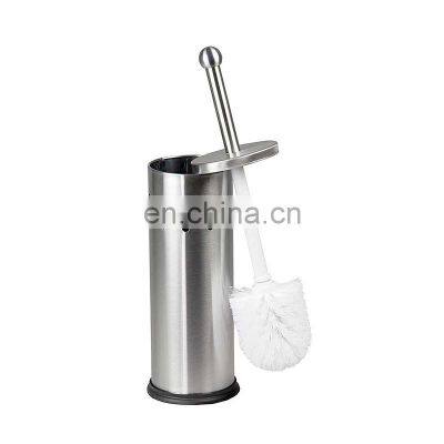 Eco-friendly Indoor Toilet Brush Set With Long Handle simple punch hole stainless steel toilet brush bathroom toilet brush