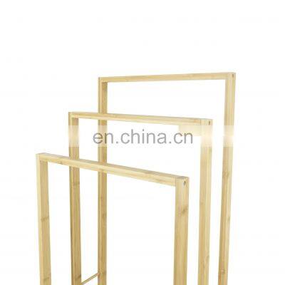 Горячая продажа. Модернистский предмет декора для дома. Оптовая продажа трехъярусного бамбукового вешалки для одежды для спальни photo-4