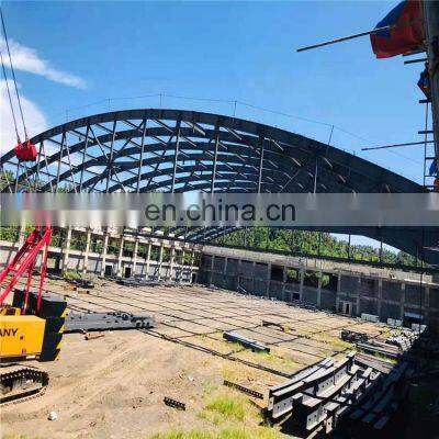 precast wall steel frame light weight steel arch roof structure