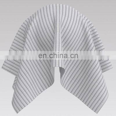 High Quality Wholesale Cotton Light Color Stripe Fabric photo-5