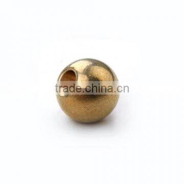 fashion Jewelry findings Smooth Brass Beads Two Hole Diameter 6mm Hole 2.2mm