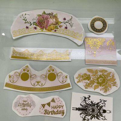 water transfer printing waterslide decal silk screen printing for gifts,luxury,glass bottle,motorcycle helmet etc.