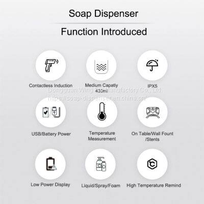 Commercial Wall Mounted 430ml Automatic Hand Sanitizer Alcohol Liquid Foam Spray Soap Dispenser photo-5