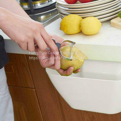 Plastic Wastebaskets Hanging Trash Can Waste Bins Deskside Recycling Garbage Container photo-5