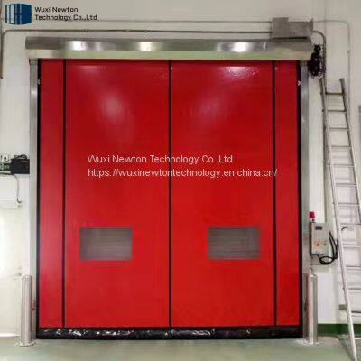 Industrial Automatic Plastic Zipper Fast Acting Rapid Rise PVC Fabric High Speed Self Repairing Roll up Door for Clean Room photo-3