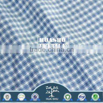 Best selling wholesale shrink resiantant TR checked fabric of shirt and suit