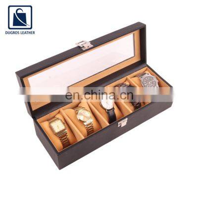 Lock Closure Type Nickle Fitting Unisex Genuine Leather Watch Box from Reputed Supplier