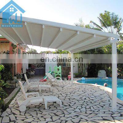 China shanghai electric Modern Waterproof Sunshade Awning Fabric Roof with glass windows