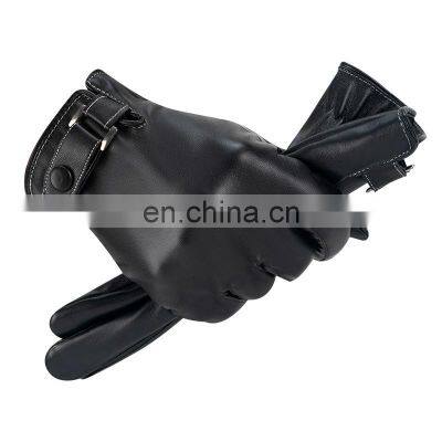 Waterproof Velvet Thick Warm Cycling Women Motorcycle Gloves Winter Touch Screen Men Sport Leather Gloves photo-2