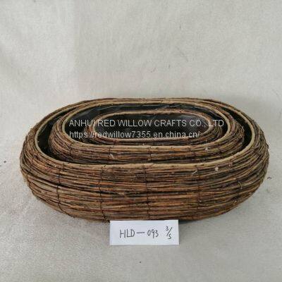 Outdoor Garden Wicker Storage Basket Fruit Customized Cheap Wholesale