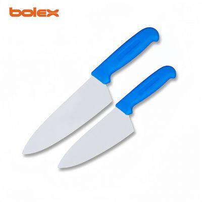 Cook Knife China Sharpening Grinding Services Omcan PROFESSIONAL CATER CHEFS COMMERCIAL KITCHEN HOSPITALITY KNIVES SUPPLY COLOUR CODED HANDLE Hollow Grind Flutes Edge photo-2