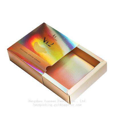 Silver Card Radiant White Cardboard Box Cosmetic Packaging Box Folding Mask Box Perfume Box Printing Color Box Introduction photo-2