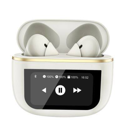 Touch Screen Headphones Noise Cancelling ENC ANC Sport Earbuds TWS Smart LCD Touch Screen Earphones photo-4