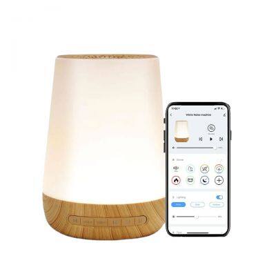 Ble5.0 and wifi smart white noise sound machine, Support touch control voice control. smart night light with music Ready to Ship