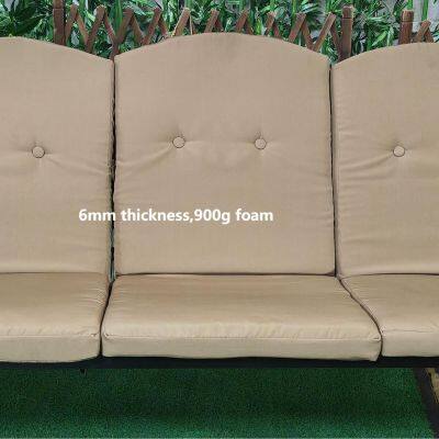 Indoor & Outdoor Furniture Modern 3-Seater Metal Frame Patio Swing Chair With Foldable Table & Padded Cushion Can Be Used As Bed photo-3