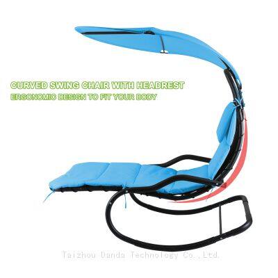 Blue Color Outdoor Modern Design Rocking Chair Indoor/Outdoor Leisure Swing Hanging Chair photo-4