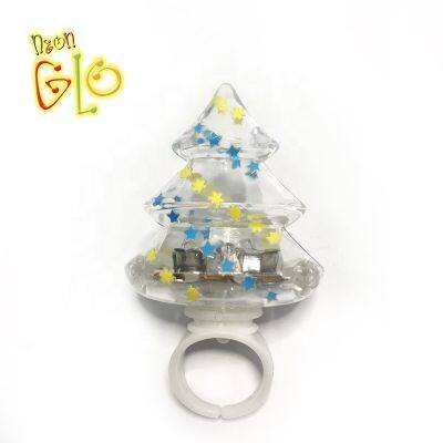Hot Sale Products Christmas Tree Bright Finger Rings For Party