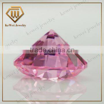High Quality Best Price Cubic Zirconia Round Shape Pink Semi Precious Gemstone CZ