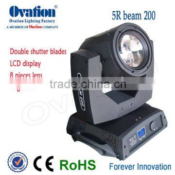 5R 200W HID lamp beam light 17 gobos 14 colors 8 facet prism changable color