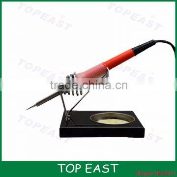Solder Soldering Iron Metallic Metal Stand Holder & Heavy Duty Black Base (Silver Color Holder) photo-4