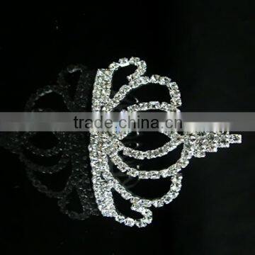 New Style Crystal Full Round Crown Tiara Wholesale Small Kids Crown Big Peagent Hair Accessories photo-4