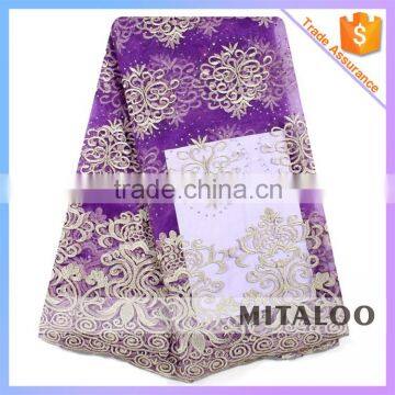 Mitaloo French Lace Fabric Purple Tulle Net French Lace MFL1140