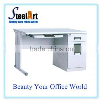 metal frame with wooden top steel office table desk