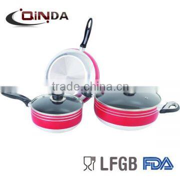 5 pcs non-stick cookware set ,screw body QD-S1305