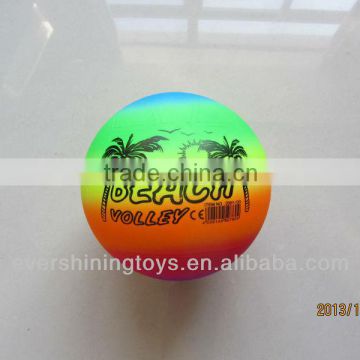 pvc rainbow beach ball/spot volleyball/6P footballs