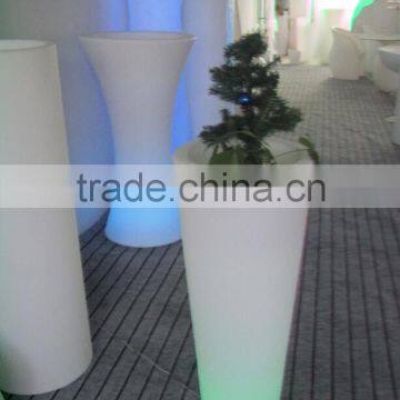 New Rechargeable led PE plastic Flowerpot with LED light and remote YXF-3890