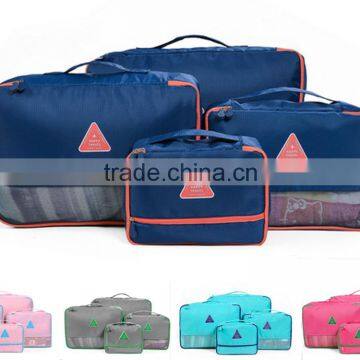 Wholesale 4 pcs 1 set 600D waterproof travel organizer bag set for clothes