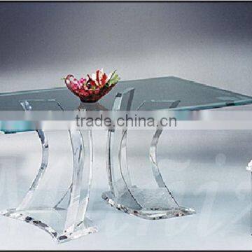 Elegant and fashionable rectangle full glass coffee table