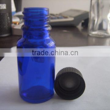 High quality 10ml blue essential oil glass bottle with cap